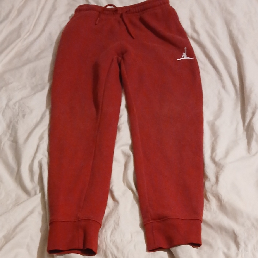 Jordan Kids Red Joggers with Logo